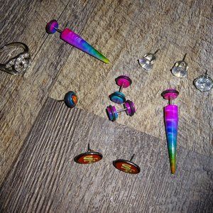 bundle of piercings earrings bars